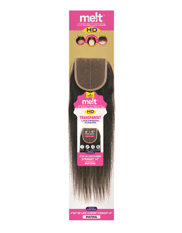 Janet Collection 100% Remi Human Hair HD Melt 4x5 Lace Closure - Straight (10