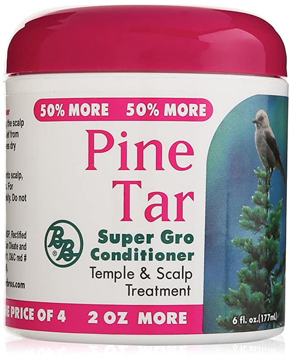 Pine Tar Super Gro Hair and Scalp Bonus, 6Oz
