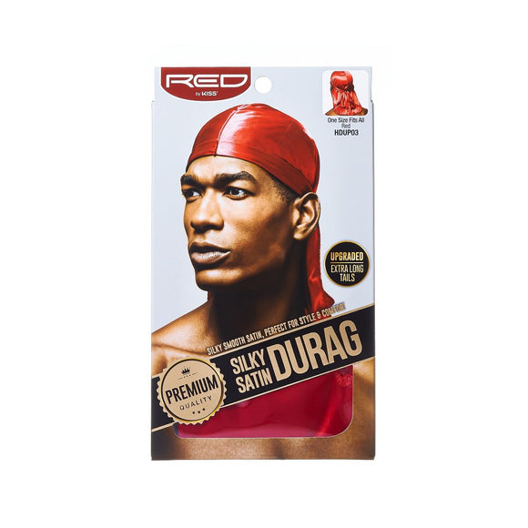 Red Silky Satin Durag Red