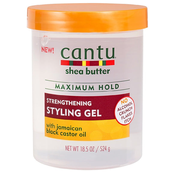 Cantu Shea butter STRENGTHENING STYLING GEL with Jamaican black castor oil