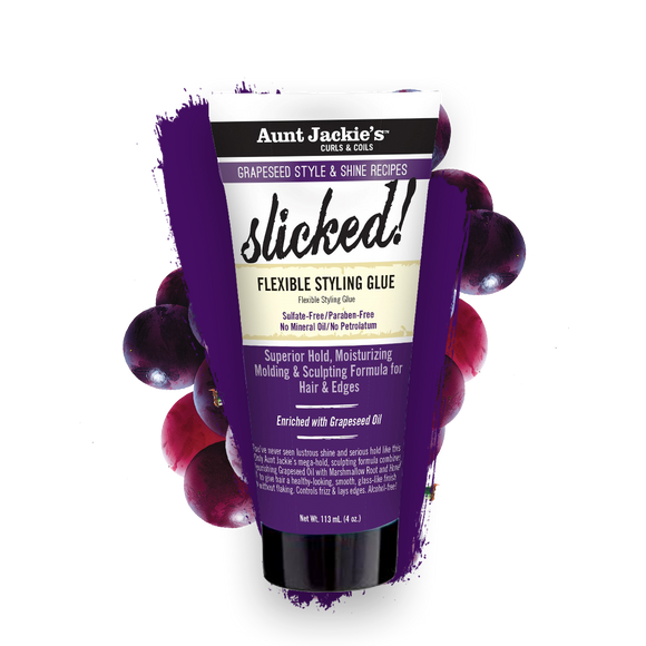 Aunt Jackie's Grapeseed Style and Shine Recipes Slicked Flexible Hair Styling Glue
