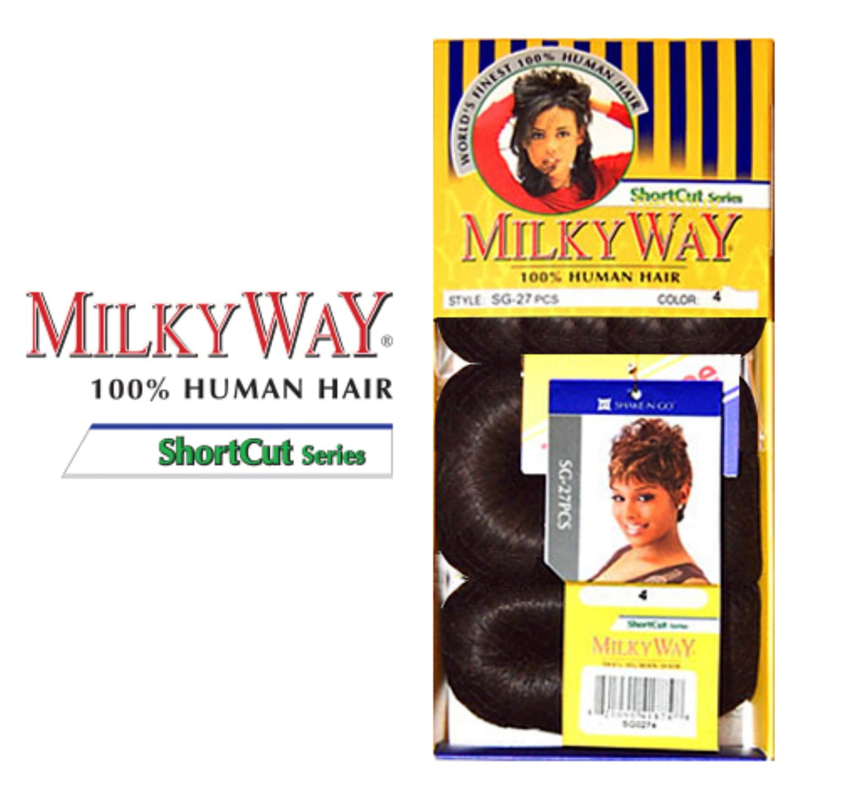 Human Hair Weave Milky Way Short Cut Series 27Pcs Peoples