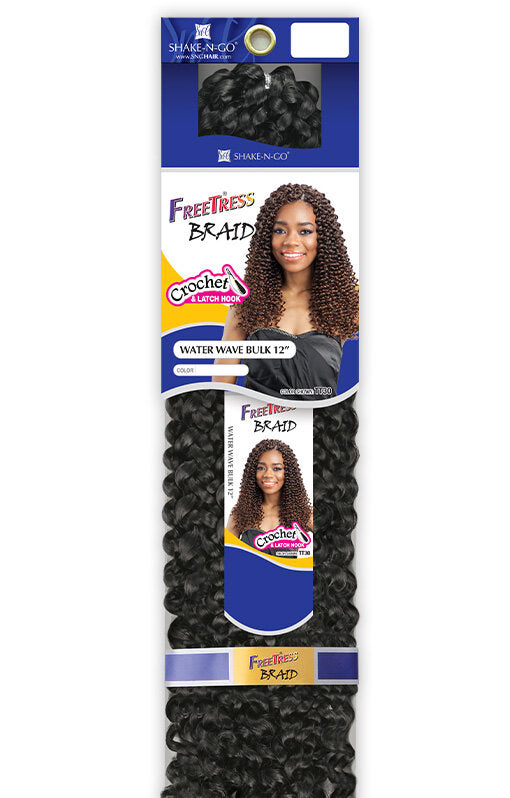 FreeTress Synthetic Hair Crochet Braids Water Wave Bulk 12