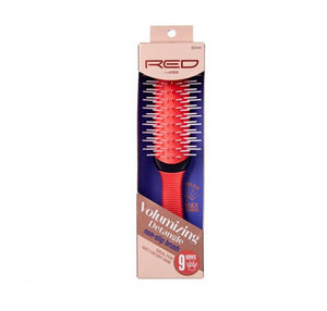 RED 9 ROWS VOLUMIZING DETANGLE BRUSH