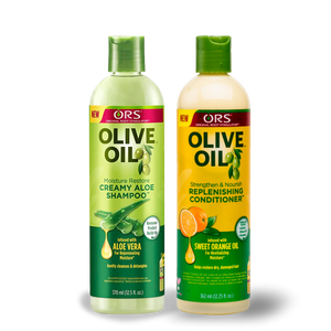 OLIVE OIL CREAMY ALOE SHAMPOO & REPLENISHING CONDITIONER BUNDLE