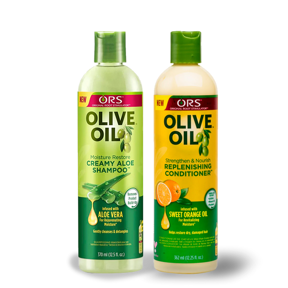 OLIVE OIL CREAMY ALOE SHAMPOO & REPLENISHING CONDITIONER BUNDLE