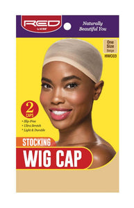 Red Wig Cap, BEIGE, 2PCS IN PACK