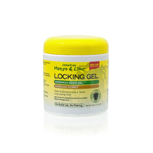 Petrolatum and Paraben-Free Locking Gel to start and maintain locks, twists and braids. 6oz