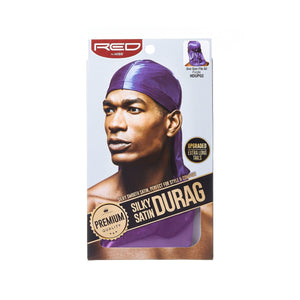 Red Silky Satin Durag Purple