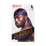 Red Silky Satin Durag Navy