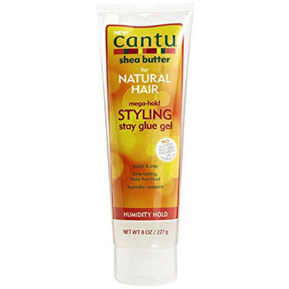 Cantu Shea butter for Natural Hair mega-hold STYLING stay glue gel