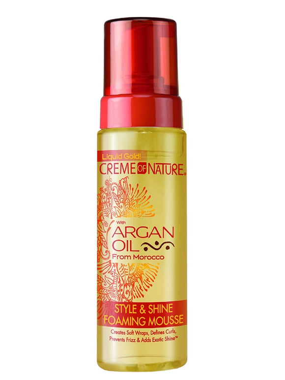Creme of Nature With Argan oil Style & Shine Foaming Mousse