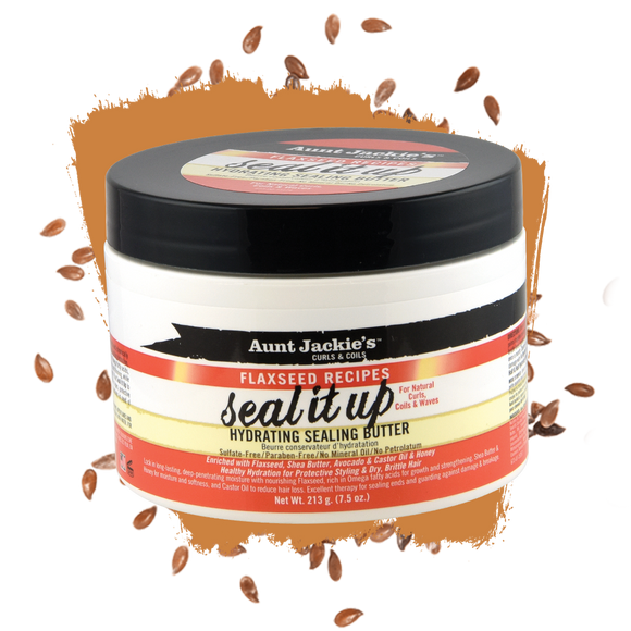 Aunt Jackie’s Flaxseed Recipes seal it up hydrating sealing butter