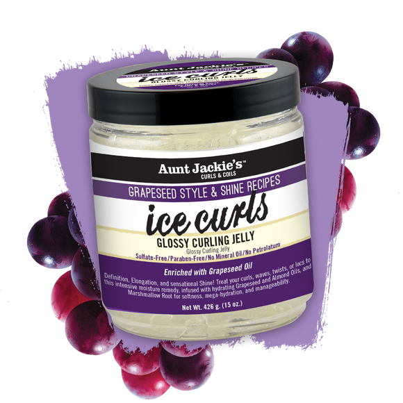 Aunt Jackie’s Grapeseed Style & Shine Recipes ice curls Glossy Curling Jelly