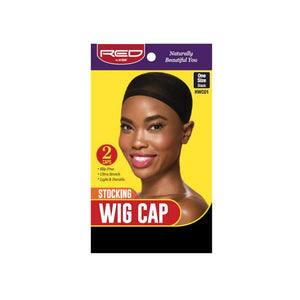 Red Wig Cap, BLACK, 2PCS IN PACK