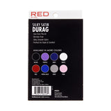 Red Silky Satin Durag Black