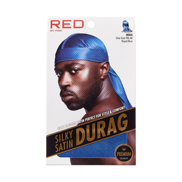 Red Silky Satin Durag Royal Blue