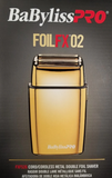 BaByliss PRO FOILFX02 Cordless Gold Metal Double Foil Shaver FXFS2G